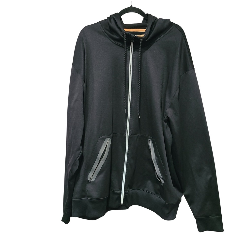 The Foundry Supply Co Black Full Zip Hoodie 3XLT Big Tall Activewear Fleece